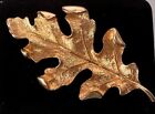 Gold Tone Textured Large Leaf Floral Brooch Vintage Jewelry Lot B