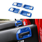 Car Interior Door Handle Bowl Covers Trim for Jeep Wrangler JK 4 Door 2011+ Blue
