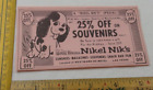Westward Ho Las Vegas hotel casino Nikel Nik's 1970 shop coupon VINTAGE