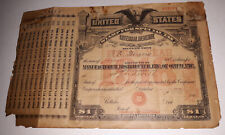 Opium Tax Pharmacy Coupons 1917-1918 IRS Document Opium Tax stamp RARE