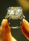 8ct Asscher Cut Lab Created Diamond Engagement Ring 14K White Gold Plated