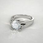 2.70 Ct Round Cut Lab-Created Diamond Solitaire Engagement Ring 14K White Gold