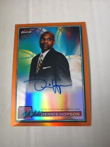 New ListingDENNIS HOPSON 2021 Topps Finest Gold Refractor On Card Auto 04/25 Chicago Bulls
