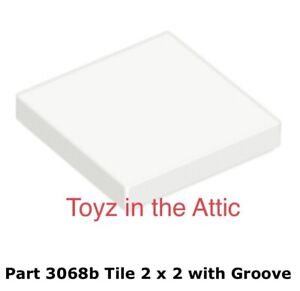 Lego 1x 3068b White Tile 2 x 2 with Groove Polaris 1 Space Lab 6972