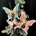 Katherine's Collection Secret Garden Butterfly Clip Ornament 11-711335 Set/3