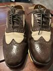 Men's Leather Shoes Brown & White Wingtip Oxfords 9 Florsheim Limited