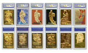 Kobe Bryant Mega-Deal Licensed 1996 ROOKIE Gold Cards Graded GEM-MT 10  SET OF 6