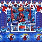 Spiderman Kids Birthday Party Tablecloth Cups Plates Spoon Disposable Tableware