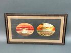 c1903 Tinted Framed 2 Oval PHOTOSGRAPHS of Manitou Springs & Pikes Peak  Sunrise