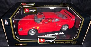Burago Diamond 1/18 1987 Red Ferrari F40 Diecast Model 3032 NIB