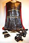 Gladiator Costume Men's, Cape, Body Armor, Head & Arm Bands, Faux Boots - Size L