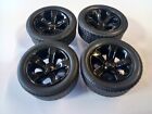JADA JUST TRUCKS 1/24 SCALE ALL BLACK WHEELS WITH TIRES FOR 2014 CHEVY SILVERADO