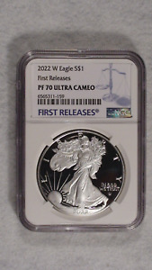 2022 W TYPE 2 NGC PF70 ULTRA CAMEO SILVER EAGLE FIRST RELEASES $1.00 COIN!