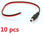 10 x CCTV Male Power Pigtails Plug Lead Cord Wire RG59 Coax For CCTV Camera