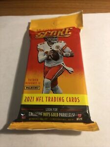 2021 Score Football Cello Fat Value Pack! Exclusive Dots Gold Parallels! 🔥🔥🔥