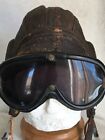 WW2 USN Pilots Leather Flight Helmet and Poloroid Flight Goggles