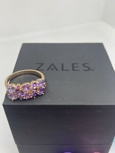 14k ROSE GOLD 3.55 Carat OMBRE TANZANITE ring! Retails Zales Jewelers For $442