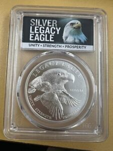 Silver First Strike Coin 2021 Cook Islands Legacy Eagle Dollar PCGS MS-70