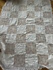 antique beautiful linen lace tablecloth  embroidered floral Handmade Net Squares