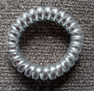 Silver Plastic Spiral Wrist Coil Keychain Spring Key Chain Holder Keyring...