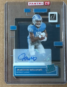 New Listing2022 Panini Clearly Donruss Football Jameson Williams Rated Rookie auto