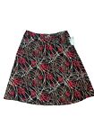 Sag Harbor Skirt Size 14 Midi Black Red Floral New W Tags