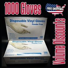 1000 XXL Vinyl Gloves, Latex & Powder Free Food Safe Multi-Purpose, Ambidextrous