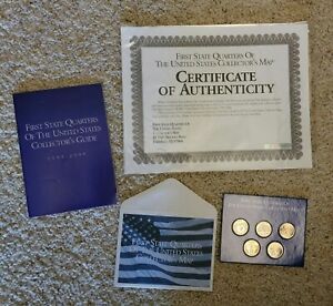 First State Quarters of the United States Collector's Map & Guide 1999-2008W/COA