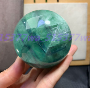 Natural Fluorite Ball Quartz Crystal Mineral Sphere Healing Reiki Gemstone 40+mm
