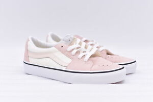 Women's Vans Sk8-Low 2-Tone Suede Lace Up Skate Shoes Rose Smoke Pink, Size 7.5