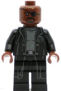 LEGO Super Heroes Minifigure Nick Fury - Black Trench Coat (Genuine)