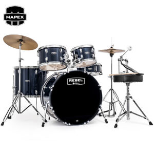 Mapex RB5294FTCYB Rebel 5-Piece Drum Set w/ Hardware & Cymbals Royal Blue