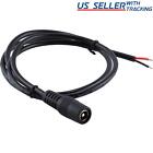 3ft 5.5x2.5mm Female DC Power CCTV Pigtail Cable 18AWG Copper Wire 5V 12V 24V