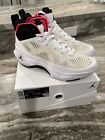 Nike Air Jordan XXXVII 37 White/Red Hare Basketball Shoes DD7421 160 Size 4 Boys