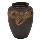 New ListingRoseville Rosecraft Vintage Brown 1925 Vintage Art Pottery Ceramic Vase 274-5