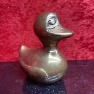New Listing✨Storage Find✨ Vintage Brass Duck Figurine Paperweight Made In Korea