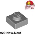 LEGO 20x Flat 1x1 Plate Grey/Light Bluish Gray 3024 NEW