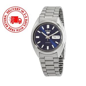 Seiko 5 Automatic Blue Dial Stainless Steel Band Case 38 mm SNXS77K1 Men's Watch