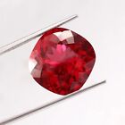 16 Ct+ Certified Natural Mozambique Red Ruby Cushion Cut Loose Gemstone 13x13 MM