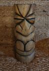Large Hand Carved Wood Tiki Wooden Totem Vintage Statue 20.5 Inches Tall!