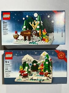 NEW + SEALED LEGO CHRISTMAS/WINTER GWP lot x2: 40564, 40484
