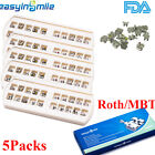5Pack Dental Orthodontic Brackets Slot 022 Mini Metal Braces Roth/MBT with Hooks