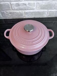 Le Creuset Pot Good Condition Cocotte Ronde Chiffon Pink 20cm