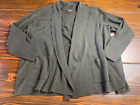 Grace Dane Lewis Sweater Women's Size 3X Dark Green Wool Wrap Cardigan Pockets