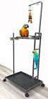 X-Large Parrot Bird Wooden Perch Play Gym Ground Climbing Ladder Stand Toy Hook