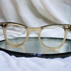 Vintage SR Cat Eye Silver Clear Framed Eyeglasses USA 5 3/4 Eye Fashion