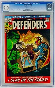 Defenders #1 CGC 9.0 Off-White to White Pages Marvel Comics 1972 VF/NM