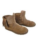 UGG Cara Ankle Fringe Buckle Suede in Chestnut Women's Boots Size 7