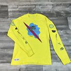 Rowing Blazers T Shirt Mens Medium Yellow Shark Long Sleeve Swing Casual Adult