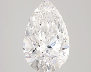 Lab-Created Diamond 4.11 Ct Pear E SI1 Quality Excellent Cut IGI Certified